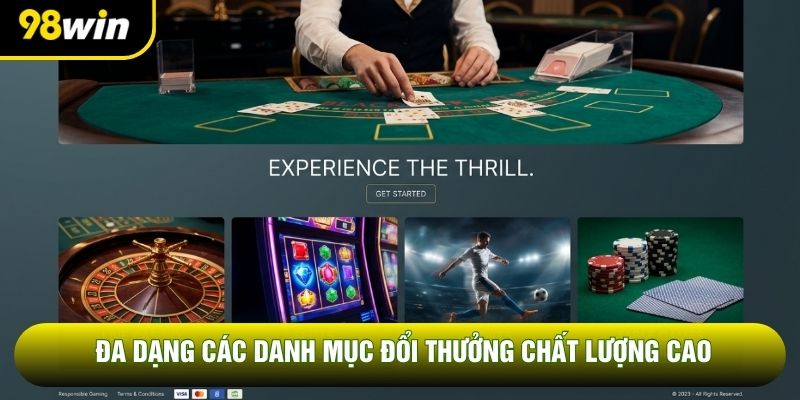 Đa dạng các danh mục đổi thưởng chất lượng cao
